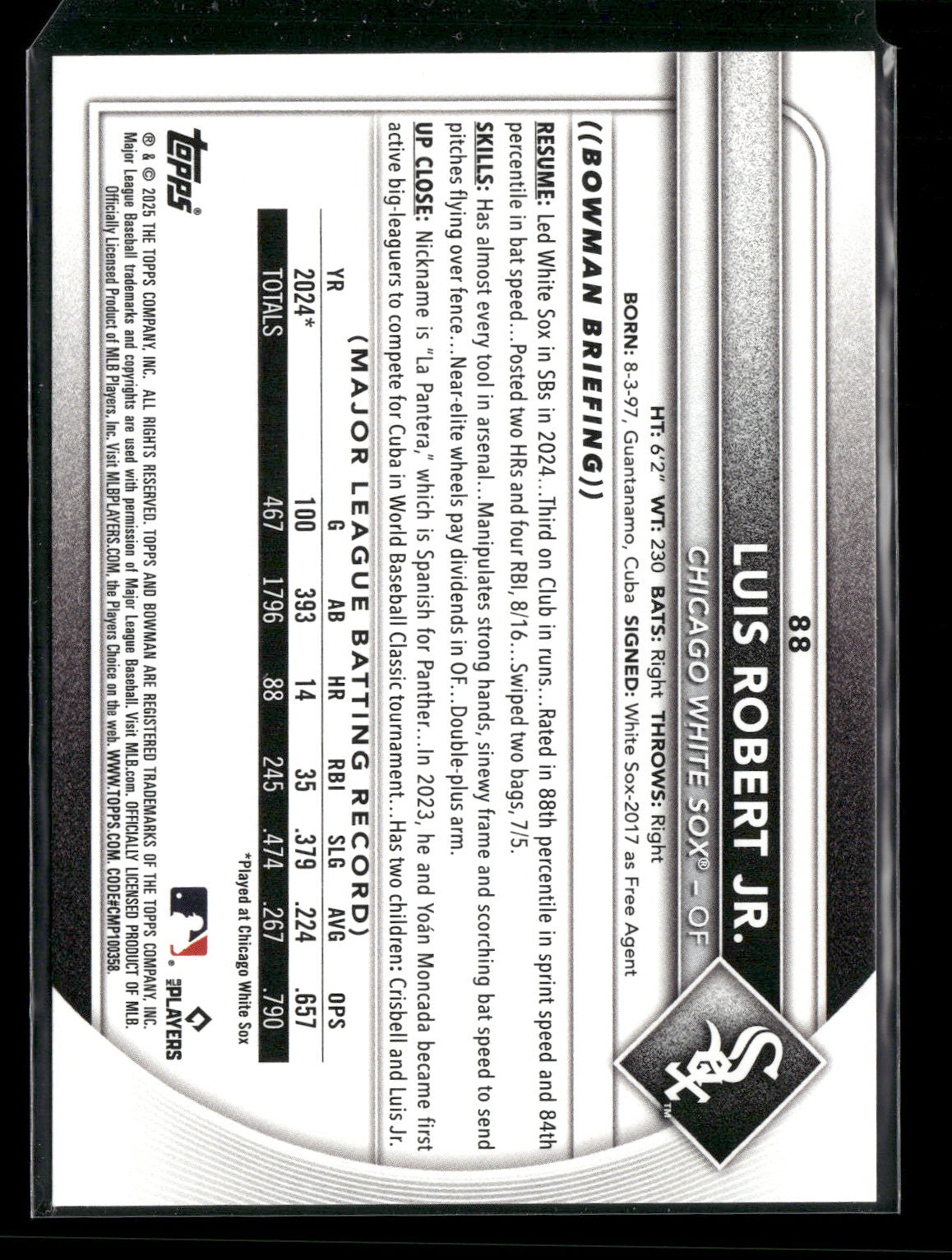 2025 Bowman Luis Robert Jr. #88