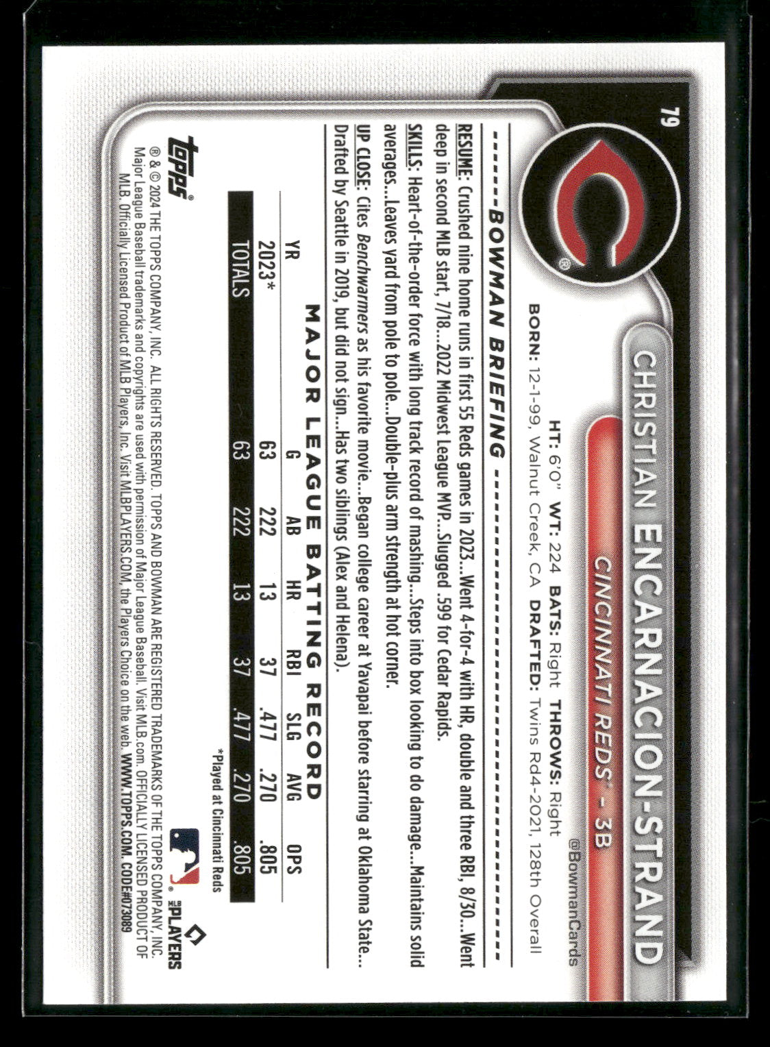 2024 Bowman Christian Encarnacion-Strand #79 RC