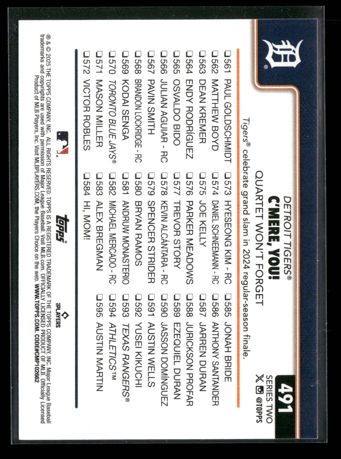 2025 Topps Series 2 Baseball C'MERE, YOU! #491