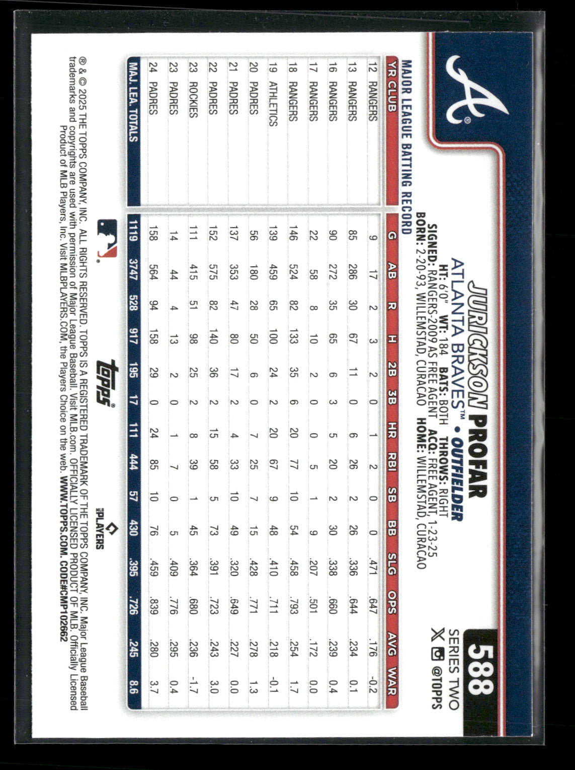 2025 Topps Series 2 Baseball Jurickson Profar #588
