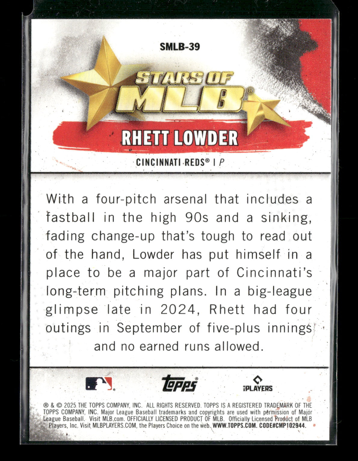 2025 Topps Stars of MLB Rhett Lowder #SMLB-39 RC