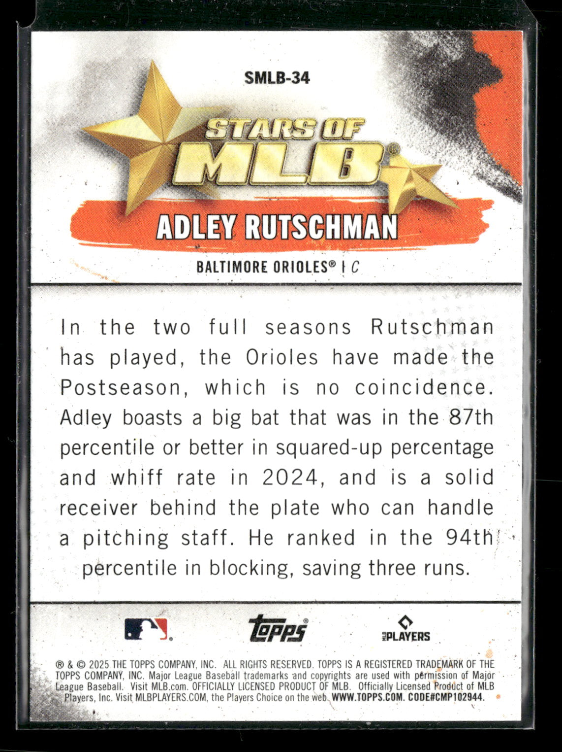 2025 Topps Stars of MLB Adley Rutschman #SMLB-34