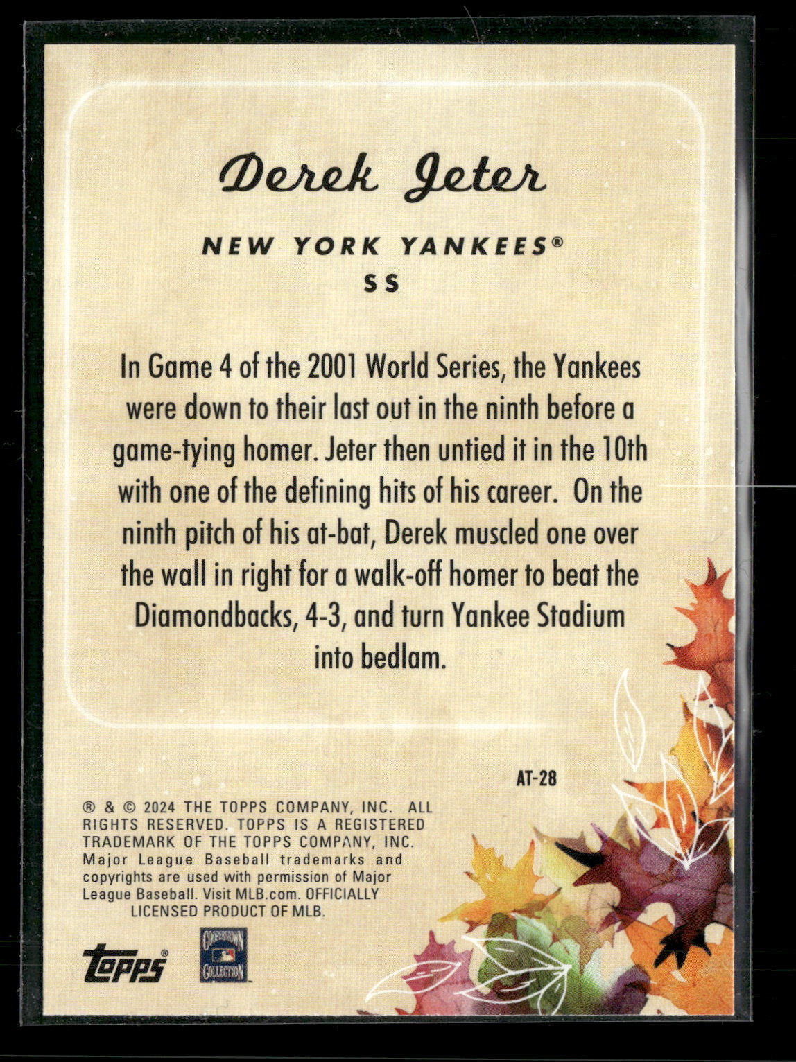 2024 Topps Autumn Tales Derek Jeter #AT-28