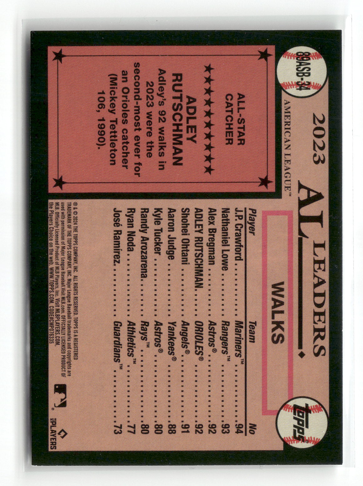 2024 1989 Topps Baseball All-Star Adley Rutschman #89ASB-34