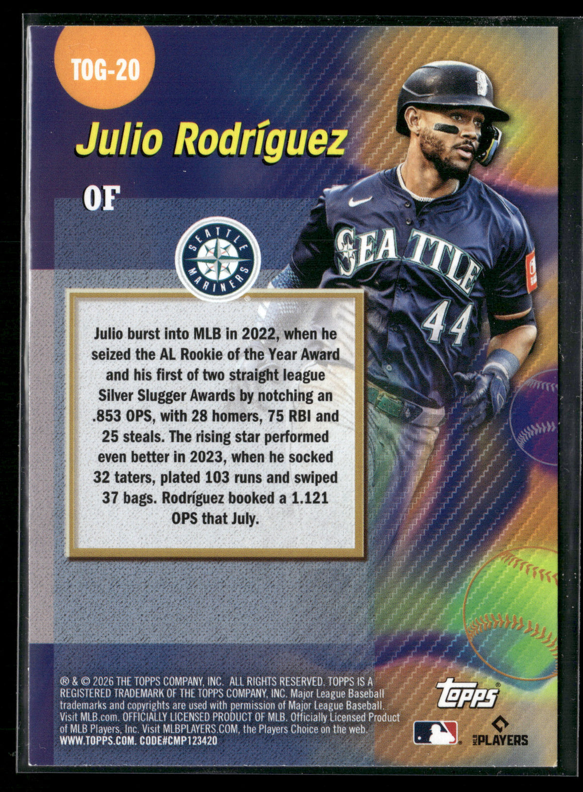 2026 Topps Series 1 Julio Rodríguez #TOG-20 Titans of the Game