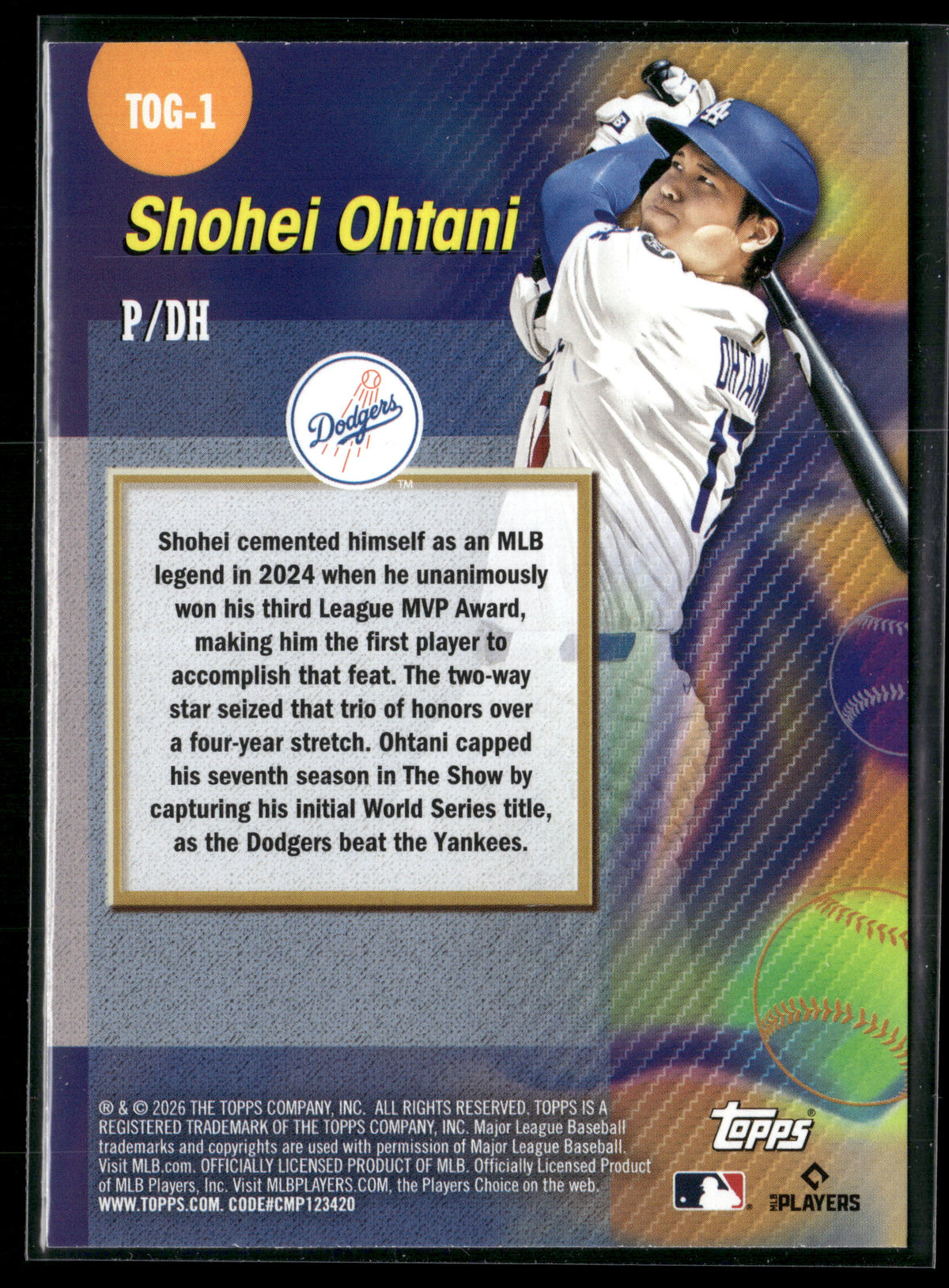 2026 Topps Series 1 Shohei Ohtani #TOG-1 Titans of the Game
