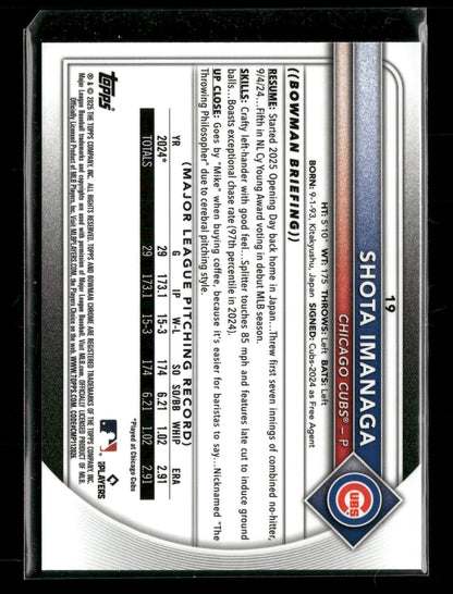 2025 Bowman Chrome Shota Imanaga #19