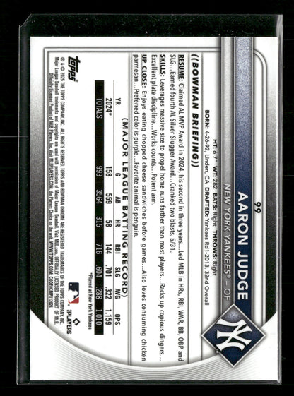 2025 Bowman Chrome Aaron Judge #99