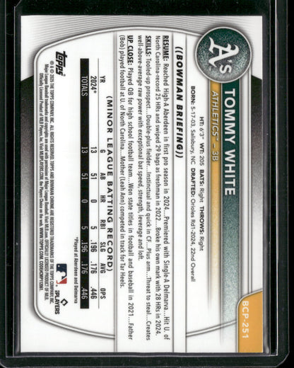 2025 Bowman Chrome Tommy White #BCP-251 1st Bowman