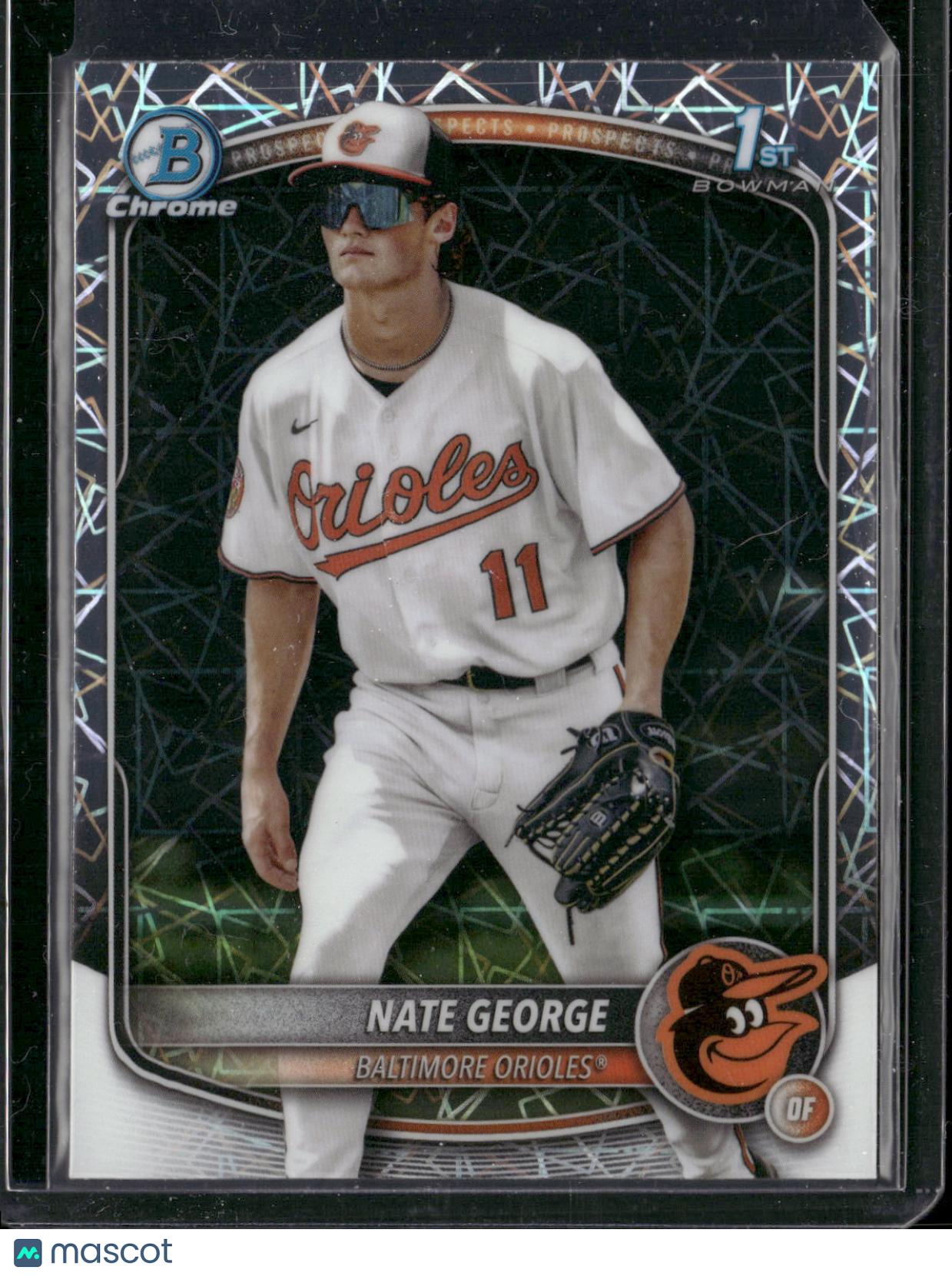 2025 Topps Bowman Chrome Nate George #BCP-184 Laser Refractor 1st Bowman