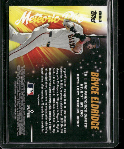 2025 Bowman Chrome Meteoric Rise Bryce Eldridge #MR-1 Mega Box Mojo Refractor