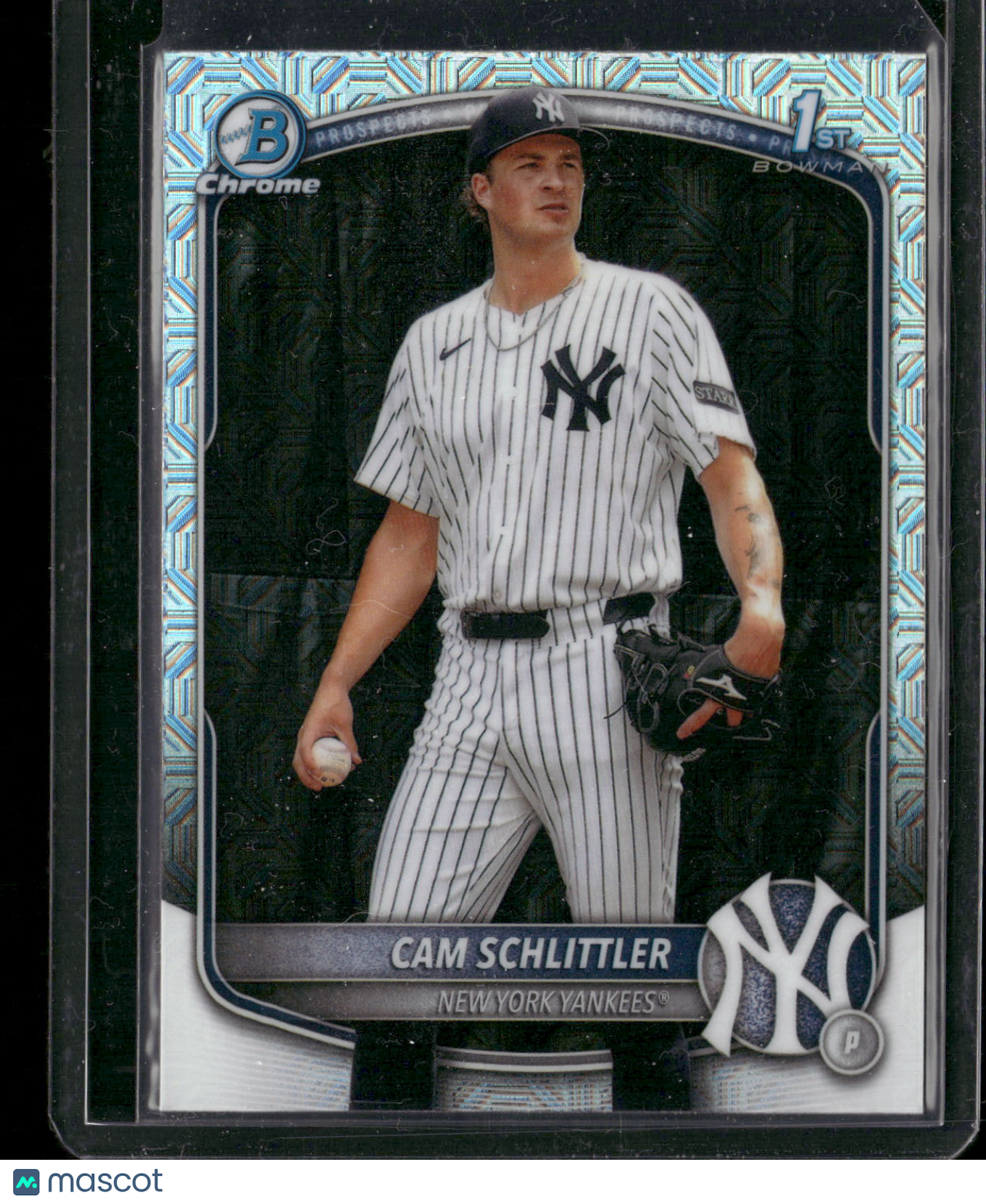 2025 Bowman Chrome Cam Schlittler #BCP-166 Mega Box Mojo Refractor 1st Bowman