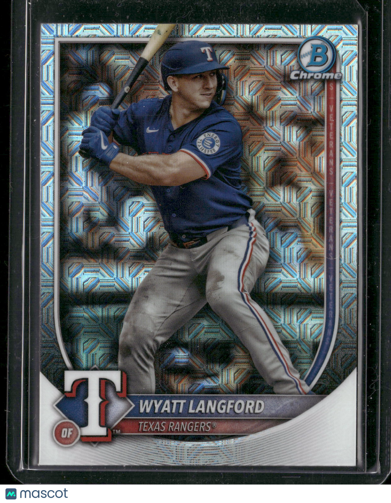 2025 Bowman Chrome Wyatt Langford #36 Mega Box Mojo Refractor