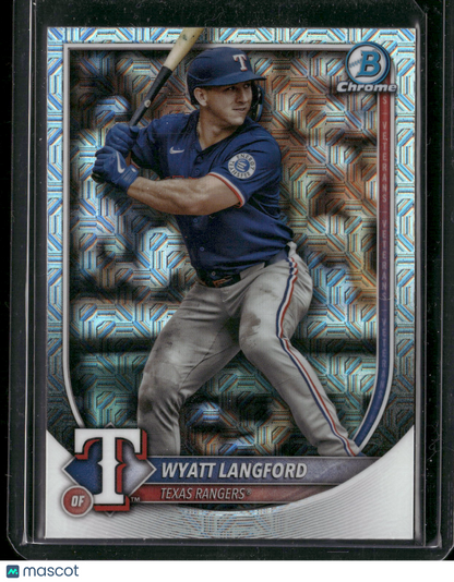 2025 Bowman Chrome Wyatt Langford #36 Mega Box Mojo Refractor
