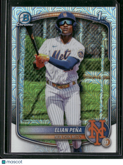 2025 Bowman Chrome Elian Peña #BCP-155 Mega Box Mojo Refractor 1st Bowman