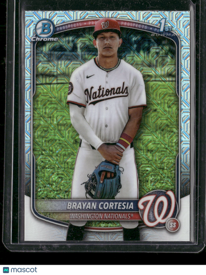 2025 Bowman Chrome Brayan Cortesia #BCP-211 Mega Box Mojo Refractor 1st Bowman
