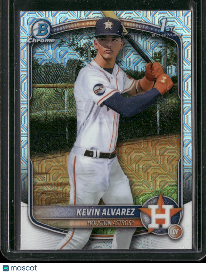2025 Bowman Chrome Kevin Alvarez #BCP-227 Mega Box Mojo Refractor 1st Bowman
