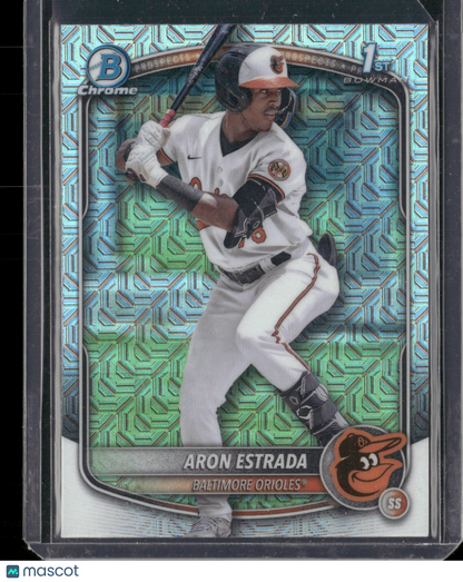 2025 Bowman Chrome Aron Estrada #BCP-33 Mega Box Mojo Refractor 1st Bowman