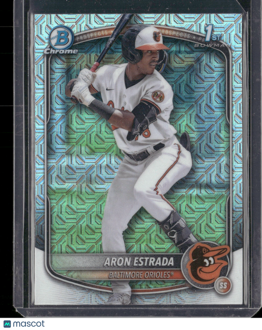 2025 Bowman Chrome Aron Estrada #BCP-33 Mega Box Mojo Refractor 1st Bowman