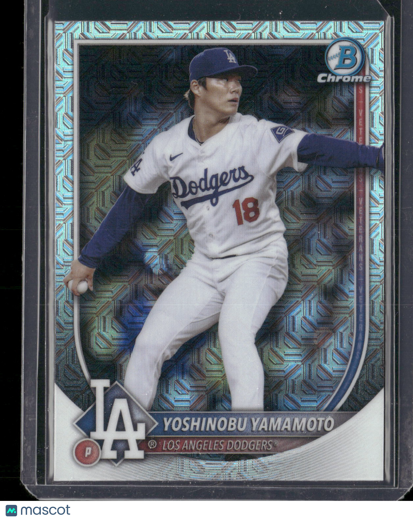 2025 Bowman Chrome Yoshinobu Yamamoto #18 Mega Box Mojo Refractor