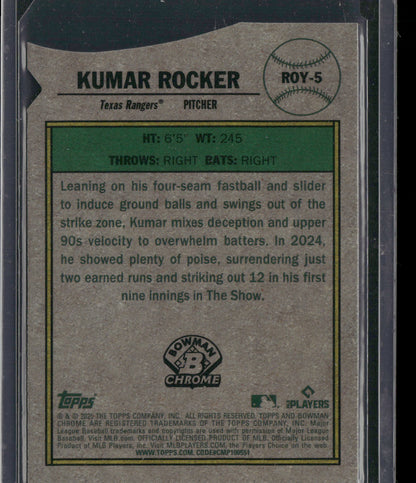 2025 Bowman Chrome Kumar Rocker #ROY-5 Rookie of the Year Favorites RC