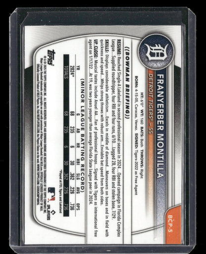 2025 Bowman Chrome Franyerber Montilla #BCP-5 1st Bowman