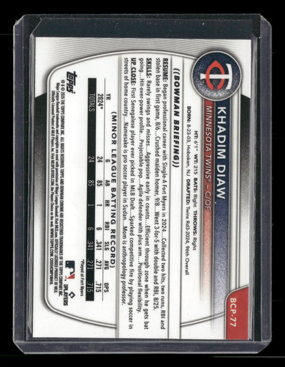 2025 Bowman Chrome Khadim Diaw #BCP-77 1st Bowman