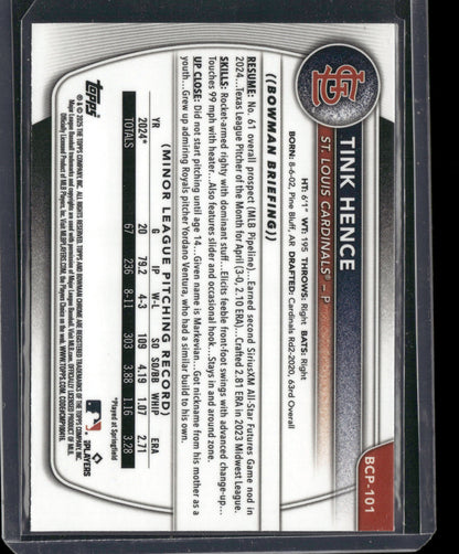 2025 Bowman Chrome Tink Hence #BCP-101