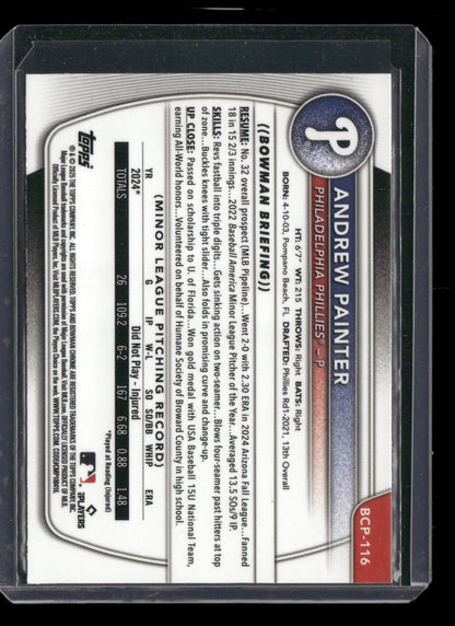 2025 Bowman Chrome Andrew Painter #BCP-116