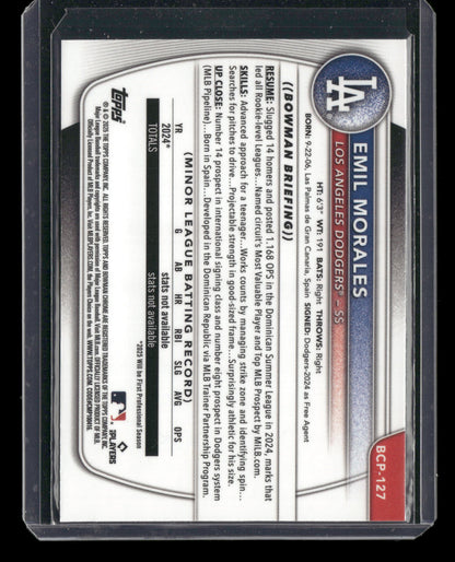 2025 Bowman Chrome Emil Morales #BCP-127