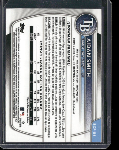 2025 Bowman Chrome Aidan Smith #BCP-81