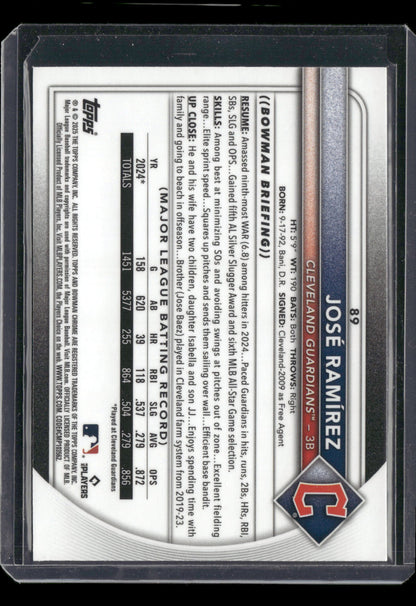 2025 Bowman Chrome José Ramírez #89 Mega Box Mojo Refractor