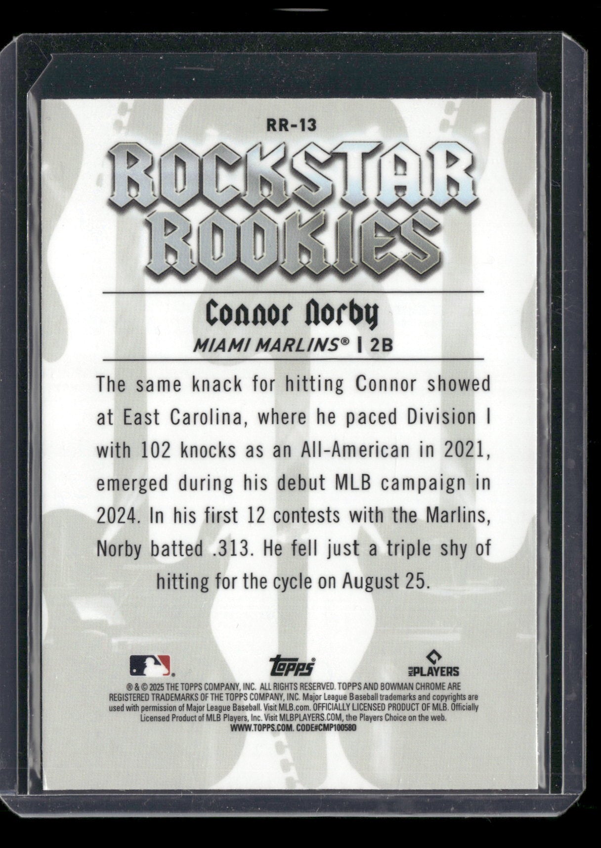 2025 Bowman Chrome Connor Norby #RR-13 Rockstar Rookies RC