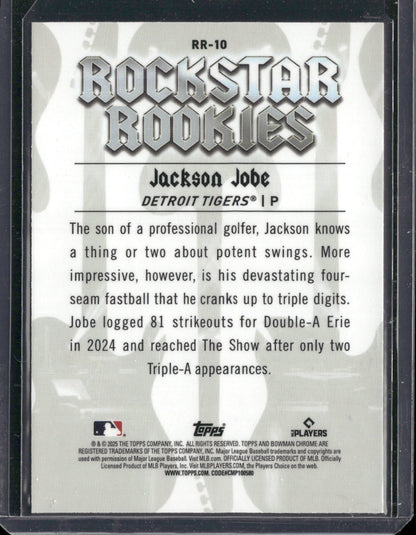 2025 Bowman Chrome Jackson Jobe #RR-10 Rockstar Rookies RC