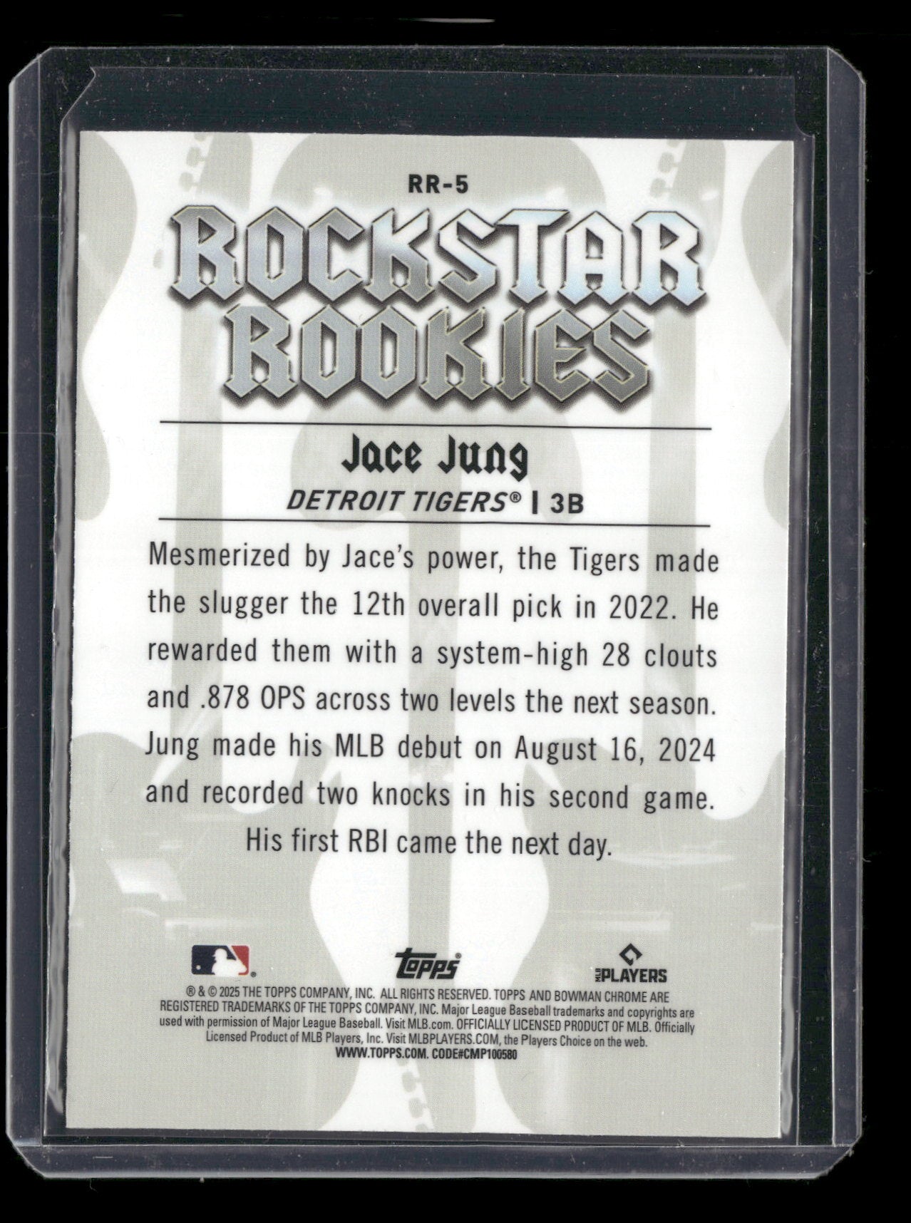 2025 Bowman Chrome Jace Jung #RR-5 Rockstar Rookies RC