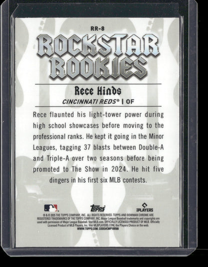 2025 Bowman Chrome Rece Hinds #RR-8 Rockstar Rookies RC