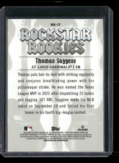 2025 Bowman Chrome Thomas Saggese #RR-17 Rockstar Rookies RC