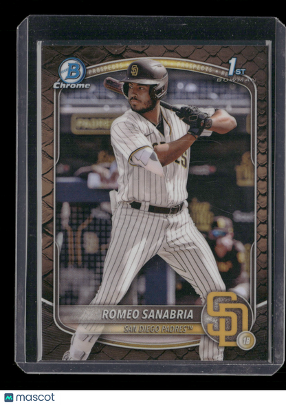 2025 Bowman Chrome Romeo Sanabria #BCP-3 Reptillian Refractor 1st Bowman