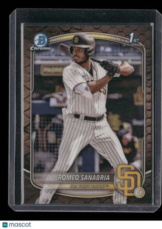 2025 Bowman Chrome Romeo Sanabria #BCP-3 Reptillian Refractor 1st Bowman