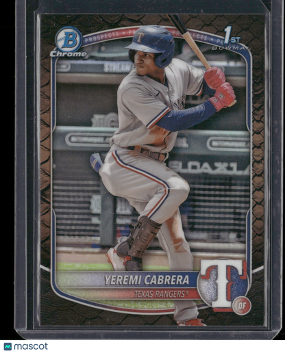 2025 Bowman Chrome Yeremi Cabrera #BCP-146 Reptillian Refractor 1st Bowman