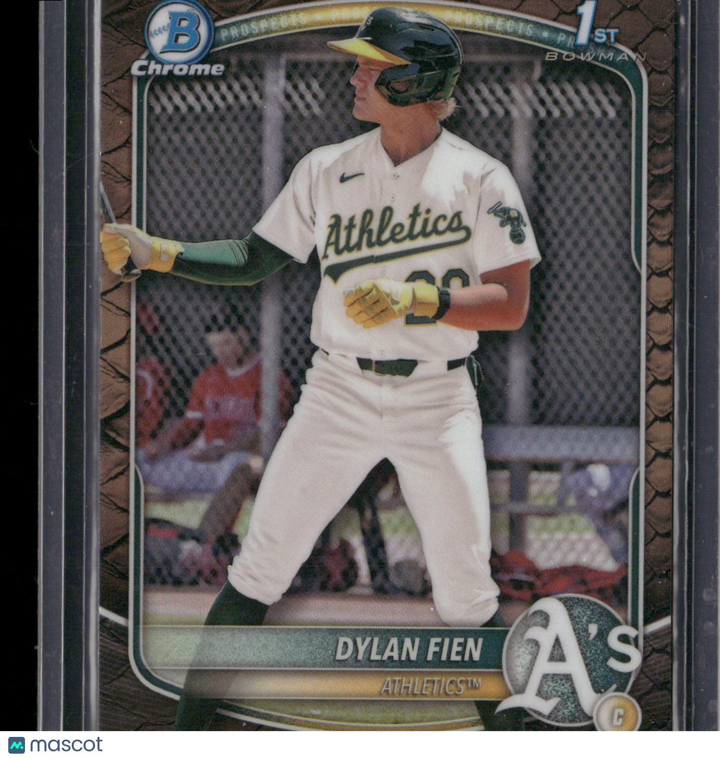2025 Bowman Chrome Dylan Fien #BCP-47 Reptilian Refractor 1st Bowman