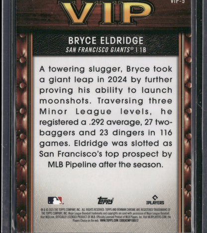 2025 Bowman Chrome Bryce Eldridge #VIP-5 Very Important Prospects