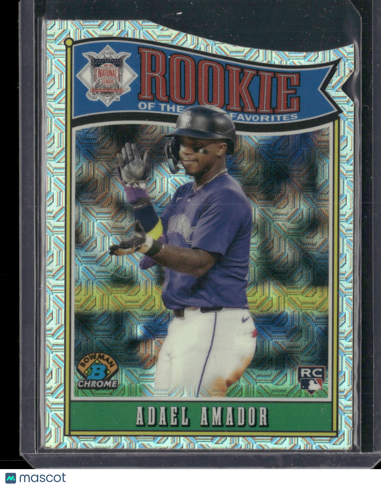 2025 Bowman Chrome Adael Amador #ROY-13 Mega Box Mojo Refractor Rookie of the Year Favorites RC