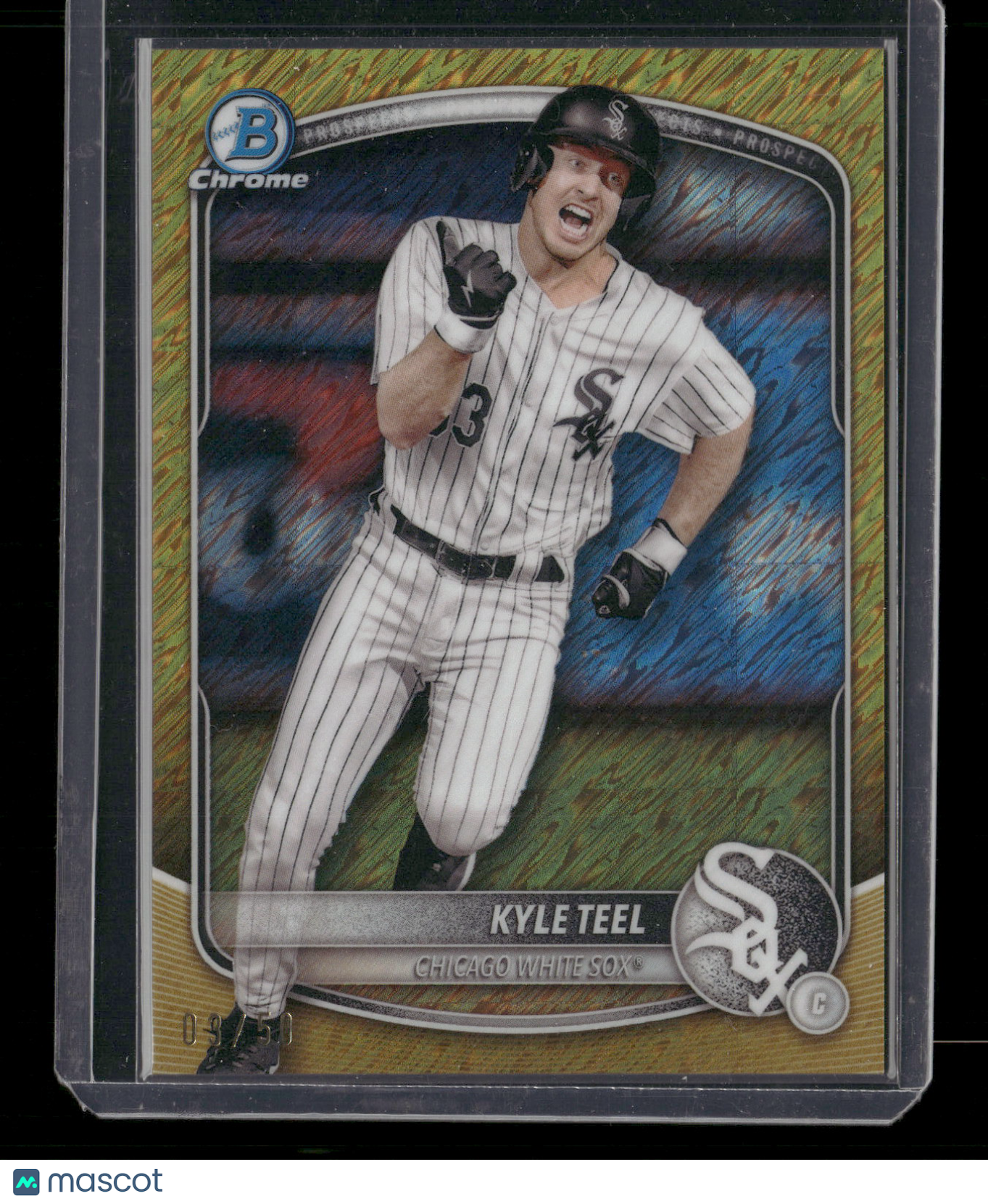 2025 Bowman Chrome Kyle Teel #BCP-118 Gold Shimmer Refractor /50