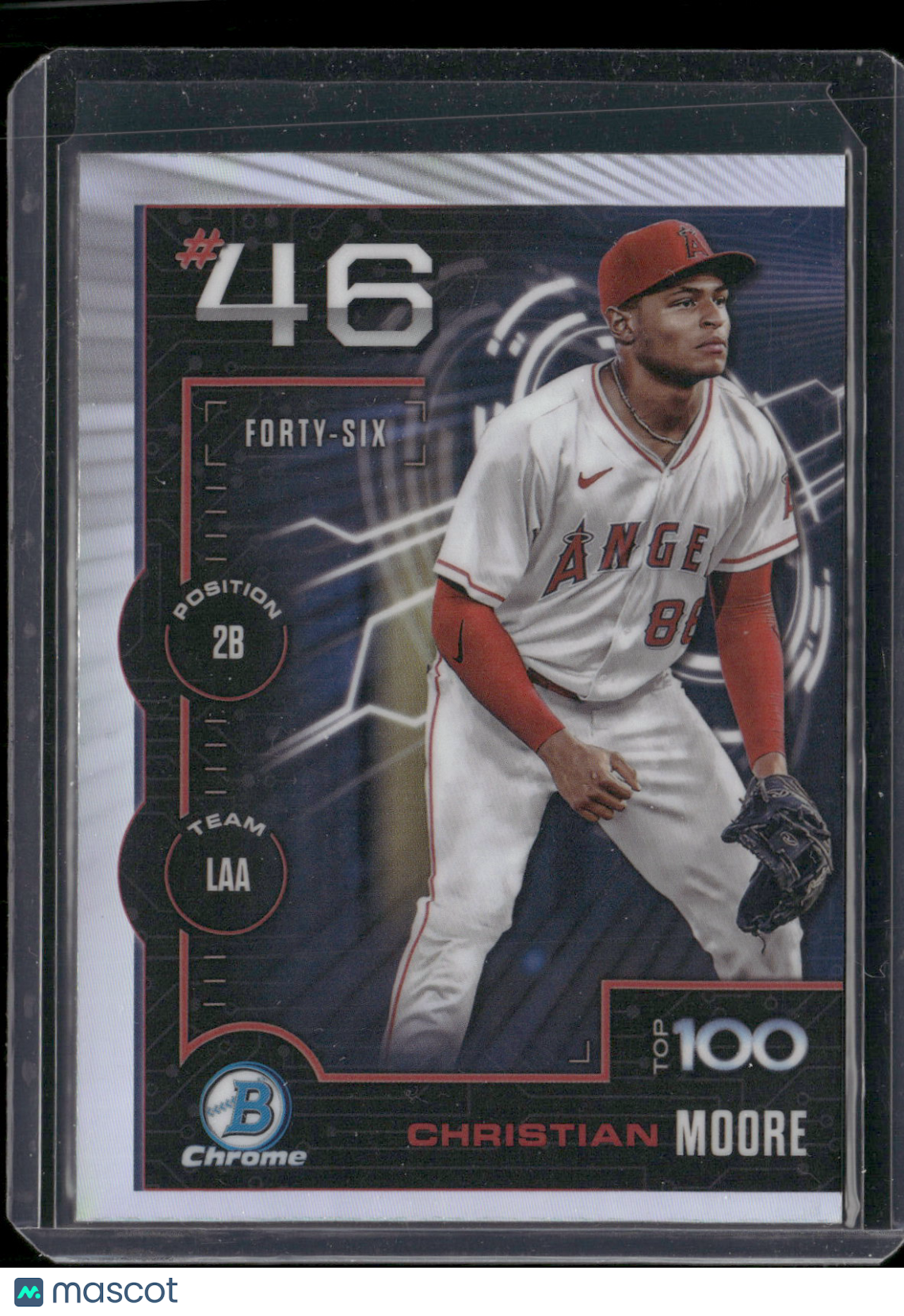 2025 Bowman Chrome Christian Moore #BTP-46 Bowman Scouts Top 100