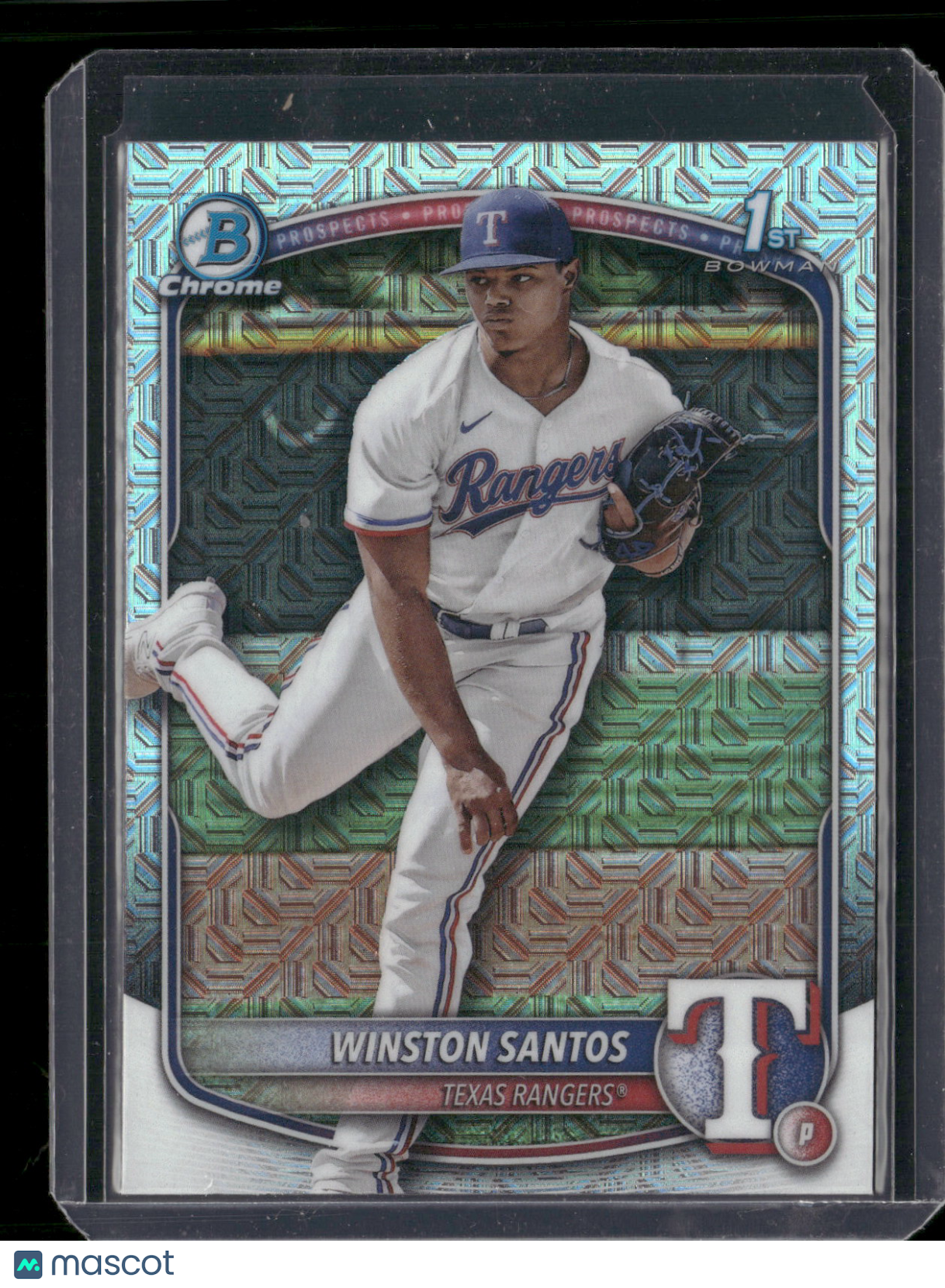 2025 Bowman Chrome Winston Santos #BCP-121 Mega Box Mojo Refractor 1st Bowman