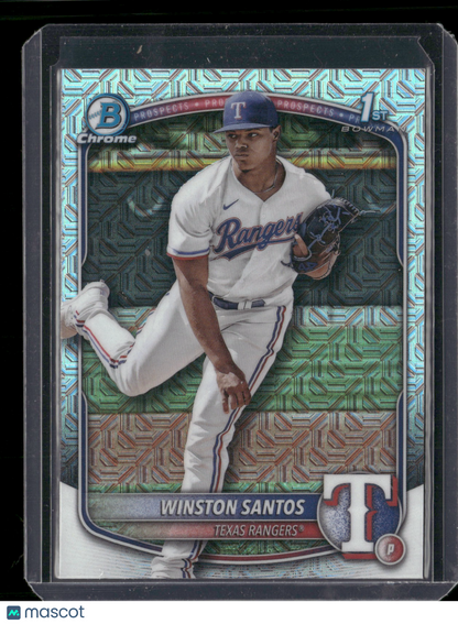 2025 Bowman Chrome Winston Santos #BCP-121 Mega Box Mojo Refractor 1st Bowman