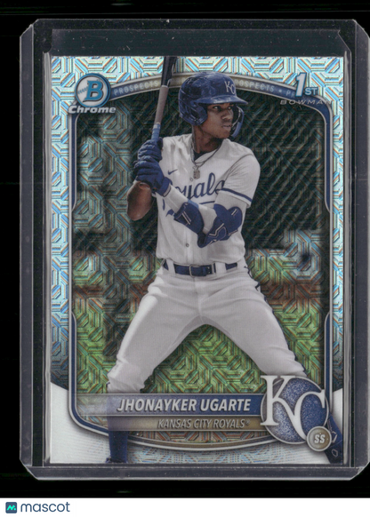 2025 Bowman Chrome Jhonayker Ugarte #BCP-123 Mega Box Mojo Refractor 1st Bowman