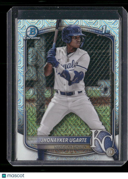 2025 Bowman Chrome Jhonayker Ugarte #BCP-123 Mega Box Mojo Refractor 1st Bowman