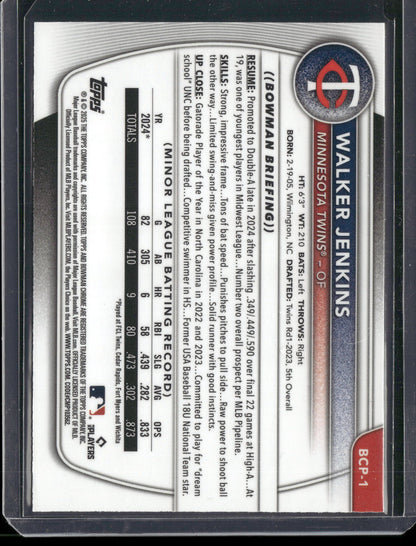 2025 Bowman Chrome Walker Jenkins #BCP-1 Mega Box Mojo Refractor